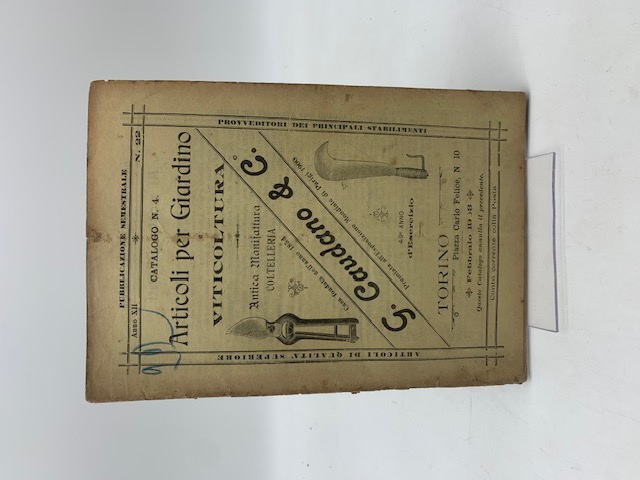 G. Caudano & C. Articoli per giardino e viticoltura. Anno XII, n. 22